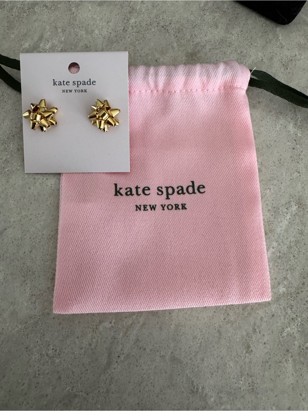 kate spade New York Gold Bow Stud Earrings